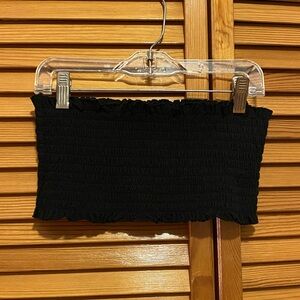 Brandy Melville Black Smocked Top